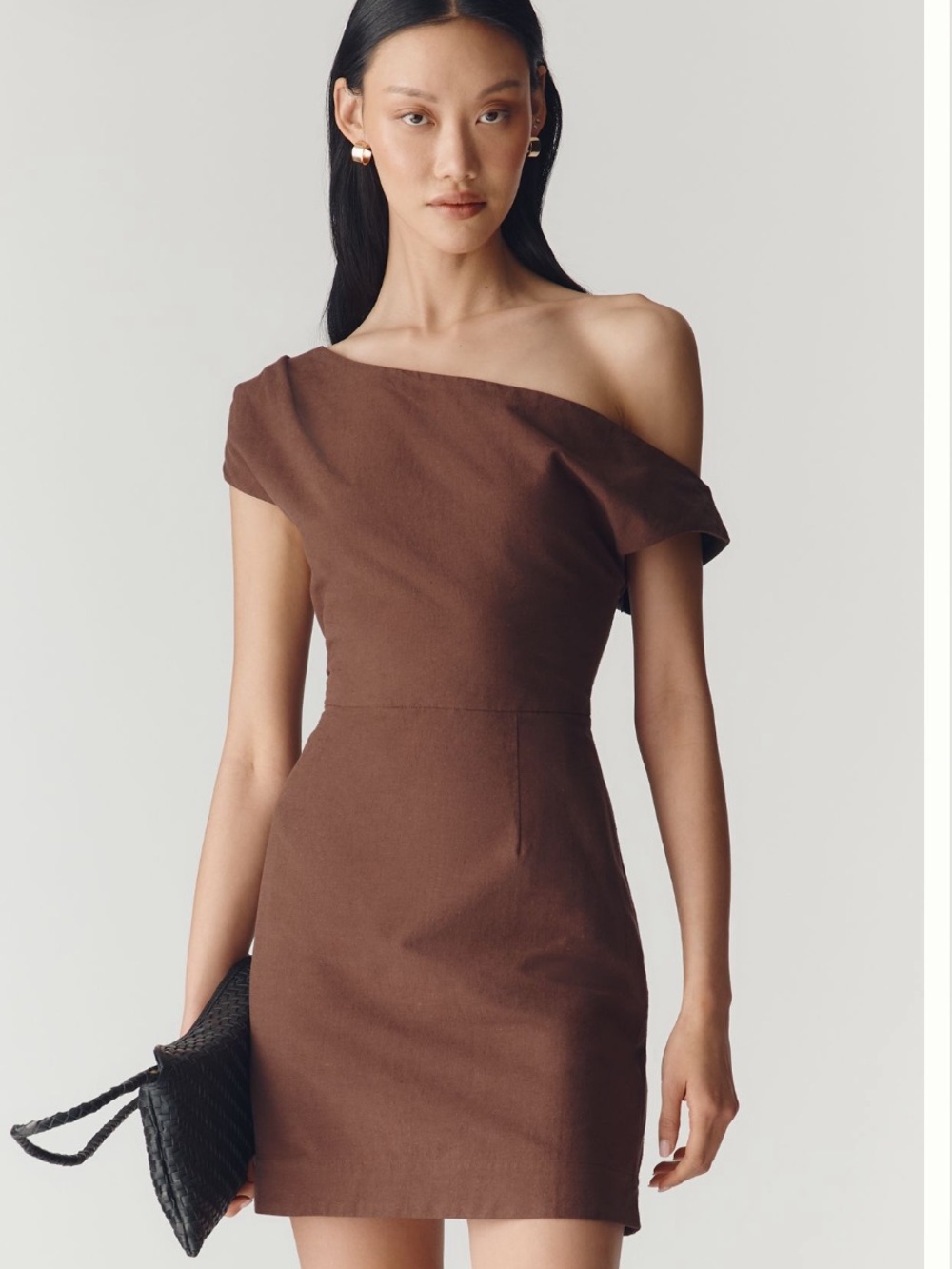 By Anthropologie twisted one shoulder mini dress